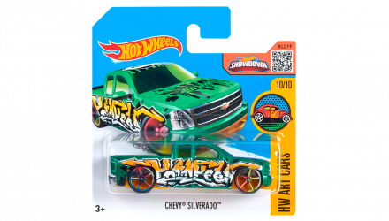 Машинка Базовая Hot Wheels Chevy Silverado Art Cars 1:64 DHR93 Green - Retromagaz, image 1