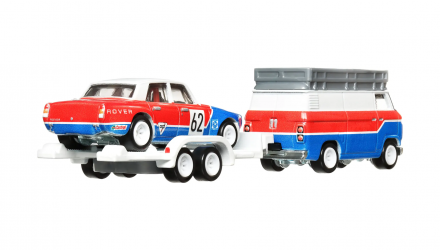 Машинка Premium Hot Wheels 2шт '70 Rover P6 Group 2 та Транспортер HW Rally Hauler Team Transport 1:64 FLF56/HKF45 Red - Retromagaz, image 3