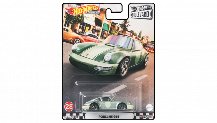 Машинка Premium Hot Wheels Porsche 964 Boulevard 1:64 GRM10 Green - Retromagaz, image 1