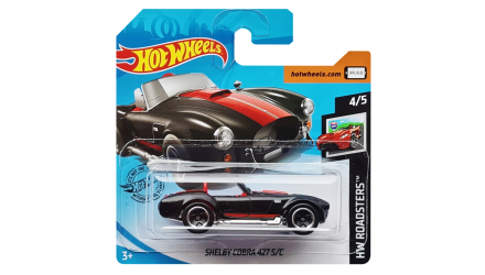 Машинка Базовая Hot Wheels Shelby Cobra 427 S/C Roadsters 1:64 GHC75 Black - Retromagaz, image 1