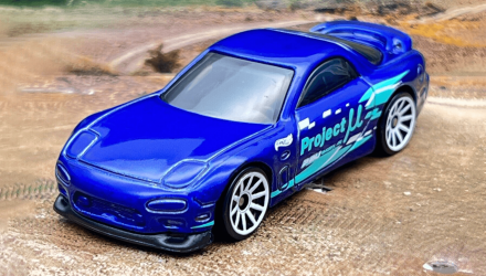 Машинка Базовая Hot Wheels '95 Mazda RX-7 J-Imports 1:64 HTD97 Blue - Retromagaz, image 1