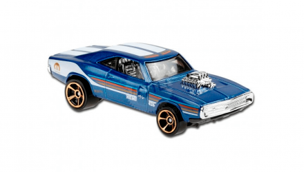 Машинка Базова Hot Wheels '70 Dodge Charger R/T Muscle Mania 1:64 GHD07 Blue - Retromagaz, image 2