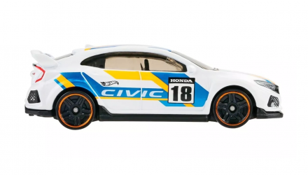 Тематическая Машинка Hot Wheels 2018 Honda Civic Type R Honda 1:64 HDH19 White - Retromagaz, image 4