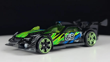 Тематическая Машинка Hot Wheels GT Hunter Neon Speeders 1:64 HLH72/HLH77 Black - Retromagaz, image 2