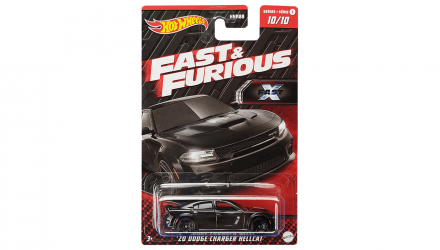 Тематична Машинка Hot Wheels '20 Dodge Charger Hellcat Fast & Furious 1:64 HNT00 Black - Retromagaz, image 1