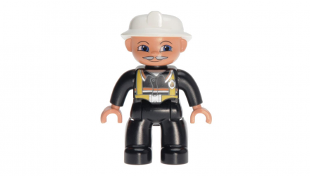 Фигурка Lego Boy Fireman Black Legs Black Hands Duplo 47394pb061 47394pb026 Б/У - Retromagaz, image 1