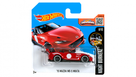 Машинка Базова Hot Wheels '15 Mazda MX-5 Miata Nightburnerz 1:64 DHP05 Red - Retromagaz, image 1