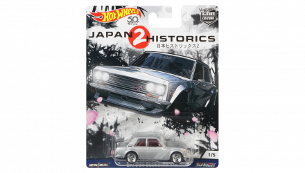 Машинка Premium Hot Wheels Nissan Datsun Bluebird 510 Standart Japan Historics 1:64 FLC09 Silver 1шт - Retromagaz, image 1