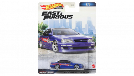 Машинка Premium Hot Wheels 1999 Nissan Maxima Fast & Furious 1:64 HNW46/HKD23 Dark Blue - Retromagaz, image 1