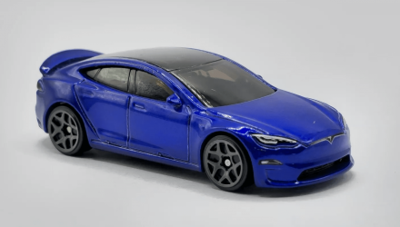 Машинка Базова Hot Wheels Tesla Model S Plaid Quarter Mile Heroes 1:64 HRY91 Blue - Retromagaz, image 3