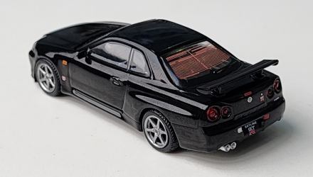 Машинка Premium MINI GT Nissan Skyline GT-R R34 1:64 Black - Retromagaz, image 2