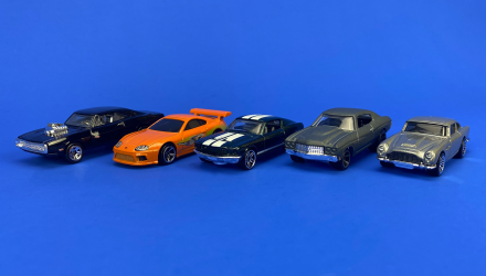 Машинка Базовая Hot Wheels 5шт Dodge Charger / Toyota Supra / Mustang / Chevelle SS / Aston Martin Fast & Furious 1:64 HLY70 HND08 Orange - Retromagaz, image 2