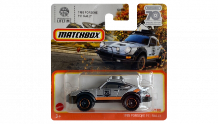 Машинка Велике Місто Matchbox 1985 Porsche 911 Rally 70 Years Special Edition 1:64 HLD32 Silver - Retromagaz, image 1