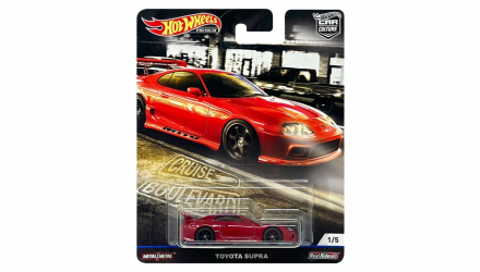 Машинка Premium Hot Wheels Toyota Supra Boulevard 1:64 FYN81 Red - Retromagaz, image 1