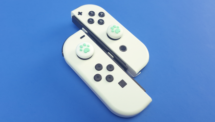 Накладки на Стіки RMC 2шт Cat Paw Nintendo Switch White Green - Retromagaz, image 4