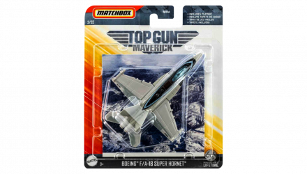 Тематическая Машинка Matchbox Boeing F7A-18 Super Hornet Sky Busters 1:64 HVM52 Grey - Retromagaz, image 1