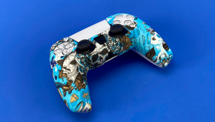 Чехол Силиконовый RMC PlayStation 5 Skulls Blue Новый - Retromagaz, image 1