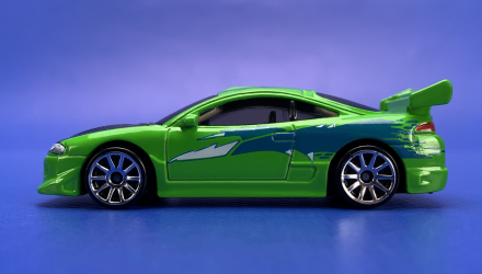 Тематическая Машинка Hot Wheels '95 Mitsubishi Eclipse Fast & Furious 1:64 HNR91 Green - Retromagaz, image 4