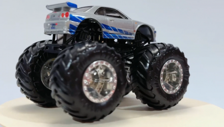 Машинка-Внедорожник Hot Wheels Nissan Skyline Monster Truck Fast & Furious 1:64 HNM76 Silver - Retromagaz, image 3