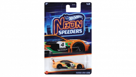 Тематична Машинка Hot Wheels BMW M3 GT2 Neon Speeders 1:64 HLH72/HRW78 Orange - Retromagaz, image 5