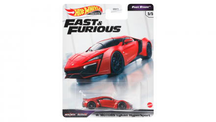 Машинка Premium Hot Wheels Lykan Hypersport W Motors Lykan Hypersport Fast & Furious GRL70 Red Новий - Retromagaz, image 1