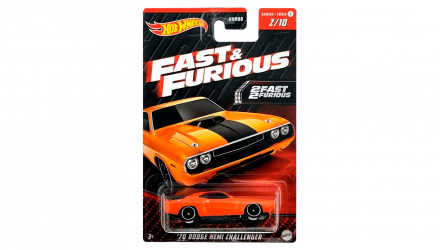 Тематична Машинка Hot Wheels '70 Dodge Hemi Challenger Fast & Furious 1:64 HNR92 Orange - Retromagaz, image 1