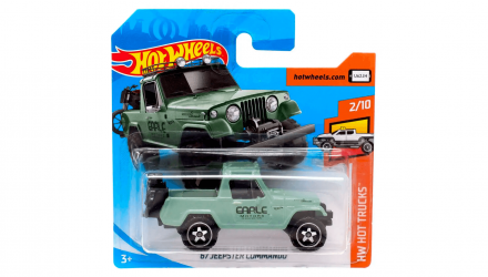 Машинка Базовая Hot Wheels '67 Jeepster Commando Hot Trucks 1:64 FYF06 Green - Retromagaz, image 1