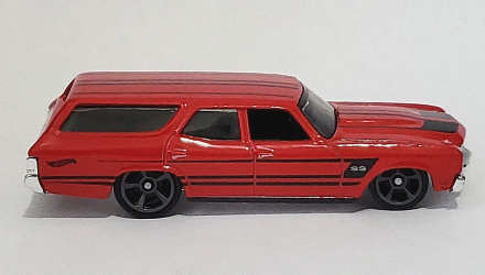 Машинка Базовая Hot Wheels '70 Chevelle SS Wagon Wagons 1:64 HCX23 Red - Retromagaz, image 3