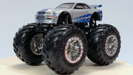 Машинка-Внедорожник Hot Wheels Nissan Skyline Monster Truck Fast & Furious 1:64 HNM76 Silver - Retromagaz, image 2