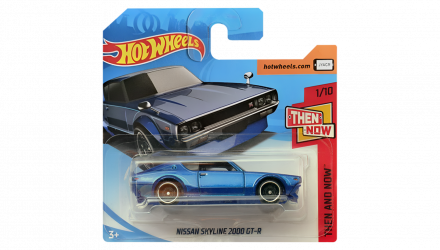 Машинка Базовая Hot Wheels Nissan Skyline 2000 GT-R Then and Now 1:64 FJX88 Blue - Retromagaz, image 1