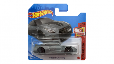 Машинка Базова Hot Wheels '17 Nissan GT-R (R35) Then and Now 1:64 GTC70 Grey - Retromagaz, image 1