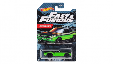 Тематическая Машинка Hot Wheels Dodge Challenger Drift Car Fast & Furious 1:64 GRP54 Black - Retromagaz, image 1