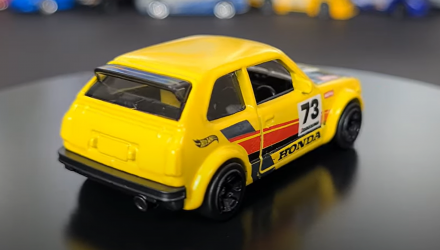 Машинка Базовая Hot Wheels '73 Honda Civic Custom Compact Kings 1:64 HTC19 Yellow - Retromagaz, image 3