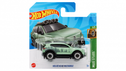 Машинка Базовая Hot Wheels Volvo XC40 Recharge Mud Studs 1:64 HKG55 Green - Retromagaz, image 1