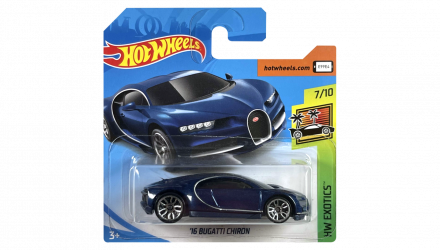 Машинка Базова Hot Wheels '16 Bugatti Chiron Exotics 1:64 FYB49 Metallic Blue - Retromagaz, image 1