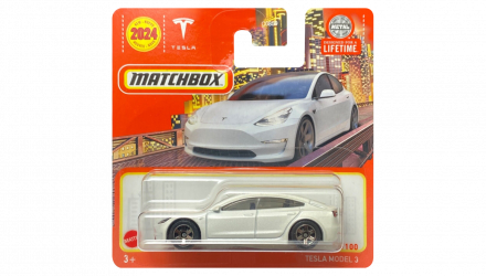 Машинка Большой Город Matchbox Tesla Model 3 Metro 1:64 HVN50 White - Retromagaz, image 1