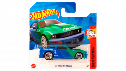 Машинка Базовая Hot Wheels '07 Ford Mustang Falken Then and Now 1:64 HKJ43 Blue - Retromagaz, image 1