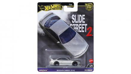 Машинка Premium Hot Wheels Nissan 240SX (S14) Slide Street 1:64 HKC83 Grey - Retromagaz, image 6