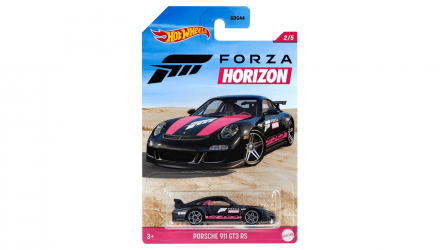 Тематическая Машинка Hot Wheels Porsche 911 GT3 RS Forza Horizon 1:64 GRP34 Black - Retromagaz, image 1