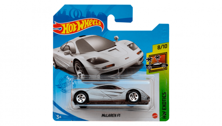 Машинка Базовая Hot Wheels McLaren F1 Exotics 1:64 GRX57 Metallic Silver - Retromagaz, image 1