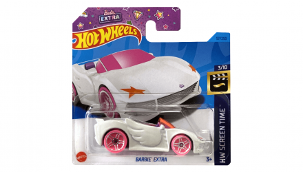 Машинка Базовая Hot Wheels Barbie Extra Screen Time 1:64 HKH11 White - Retromagaz, image 1