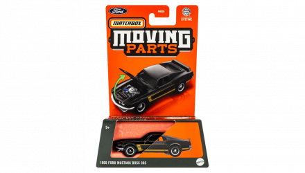 Тематична Машинка Matchbox 1969 Ford Mustang Boss 302 Moving Parts 1:64 FWD28/HVN03 Black - Retromagaz, image 1