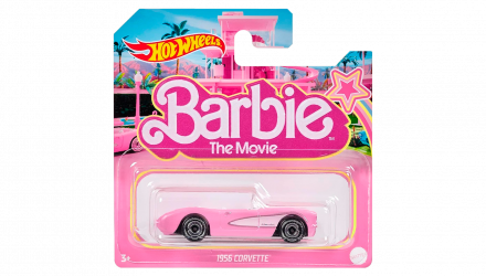 Машинка Базова Hot Wheels 1956 Corvette Barbie The Movie 1:64 HPR54 Pink - Retromagaz, image 1