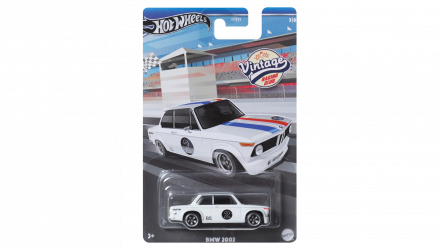 Тематична Машинка Hot Wheels BMW 2002 Vintage Racing Club 1:64 HRT81/HRV02 White - Retromagaz, image 1