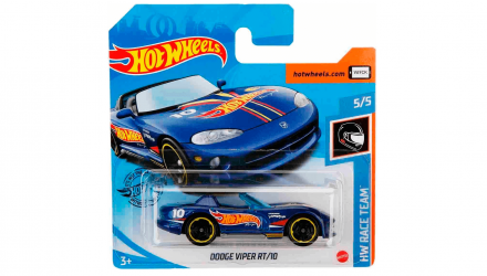 Машинка Базова Hot Wheels Dodge Viper RT/10 Treasure Hunts Race Team 1:64 GHD75 Blue - Retromagaz, image 1