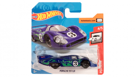 Машинка Базовая Hot Wheels Porsche 917 LH Porsche 1:64 GHD21 Dark Blue - Retromagaz, image 1