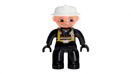 Фигурка Lego Boy Fireman Black Legs Black Hands Duplo 47394pb061 47394pb026 Б/У - Retromagaz, image 2