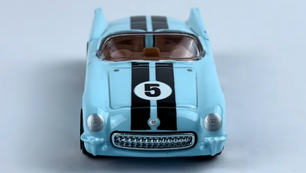 Тематическая Машинка Hot Wheels 1955 Corvette Vintage Racing Club 1:64 HRT81/HRV01 Blue - Retromagaz, image 5