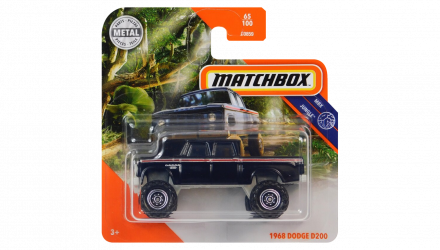 Машинка Большой Город Matchbox 1968 Dodge D200 Jungle 1:64 GKL77 Black - Retromagaz, image 1