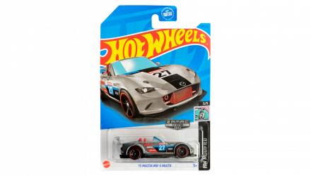 Машинка Базова Hot Wheels '15 Mazda MX-5 Miata Zamac Modified 1:64 HKL27 Silver - Retromagaz, image 1